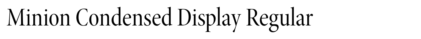Minion Condensed Display Regular